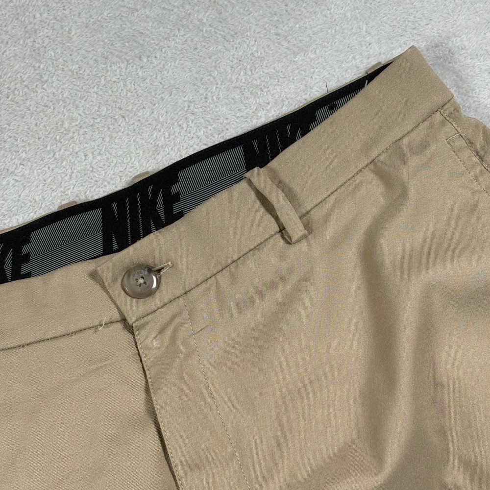 Nike Dri-FIT Mens Golf Pants Khaki Tan Performance Chino 34x32 Stretch 56323